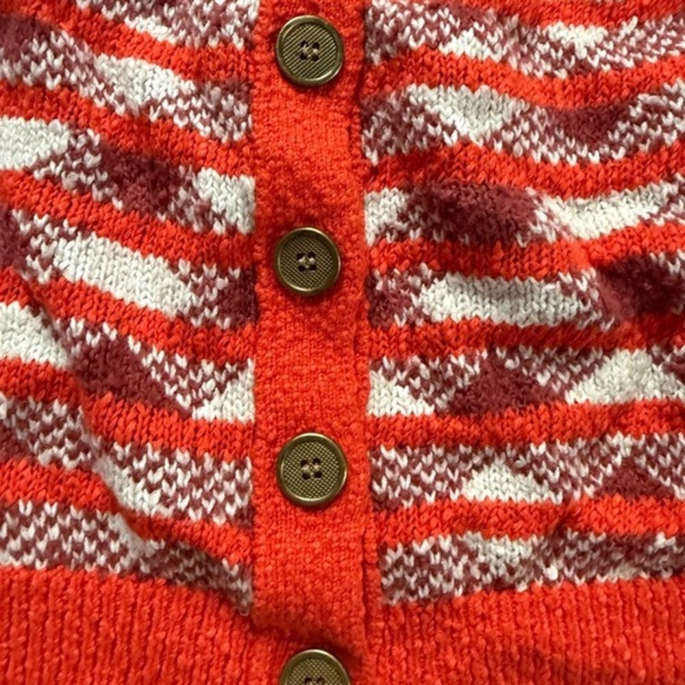 NWOT Free People Coral Red Knit Tank Crop Top-Retro Boho Coastal Tomato Girl - Picture 9 of 11